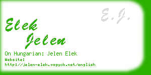 elek jelen business card